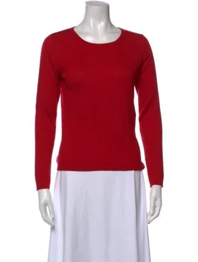 Pre-owned Max Mara Crew Neck Sweater In Red