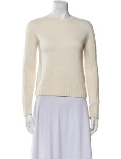 Pre-owned Max Mara Crew Neck Sweater In White