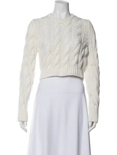 Pre-owned Max Mara Crew Neck Sweater In White