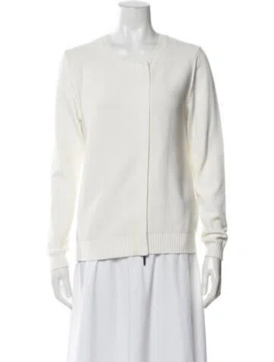 Pre-owned Max Mara Crew Neck Sweater In White