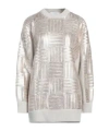 Max Mara Crew Neck Sweater In Silver