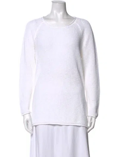 Pre-owned Max Mara Crew Neck Sweater In White