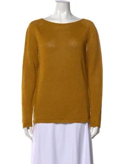 Pre-owned Max Mara Crew Neck Sweater In Yellow
