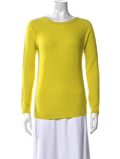 Pre-owned Max Mara Crew Neck Sweater In Yellow