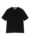 Max Mara Italian Crew Neck Ribbed Short Sleeve Top