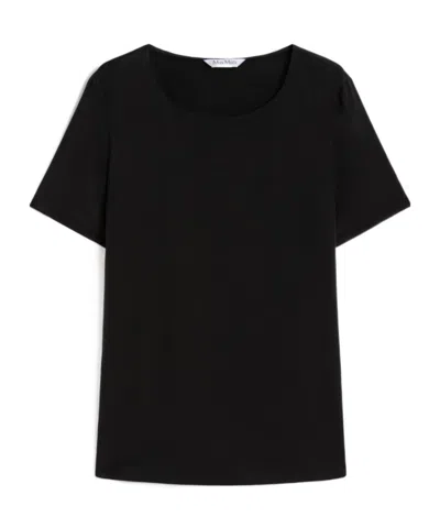 Max Mara Crew Neck T-shirt In Black