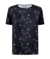 Max Mara All-over Patterned Crewneck Blouse In Black