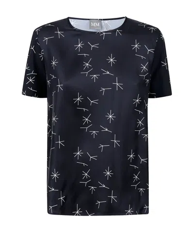 Max Mara Crew Neck T-shirt In Black