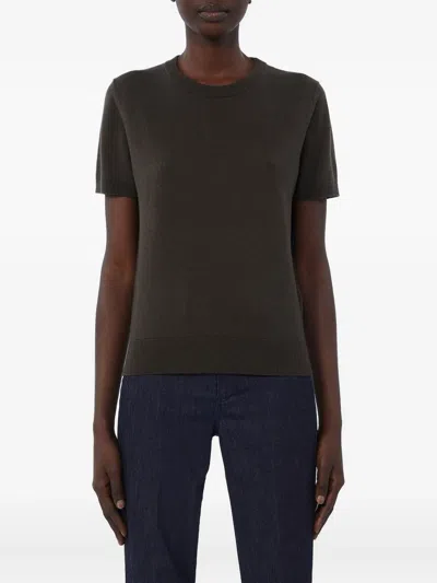 Max Mara Crew-neck T-shirt In Green