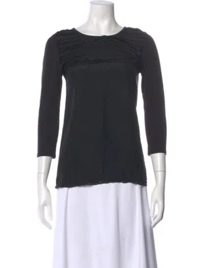 Pre-owned Max Mara Crew Neck Three-quarter Sleeve Top