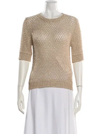 Pre-owned Max Mara Crew Neck Three-quarter Sleeve Top W/ Tags