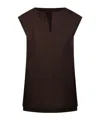 Max Mara Sleeveless Tunic Top In Black