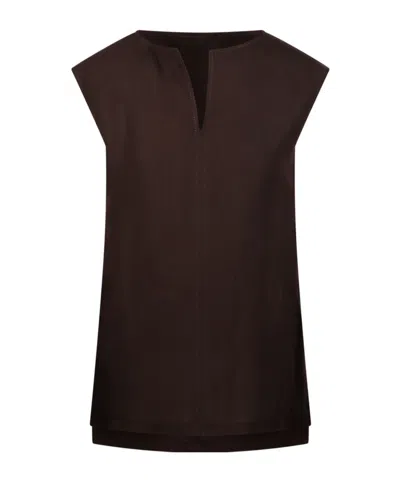 MAX MARA MAX MARA COLIMBO V-NECK SLEEVELESS TOP