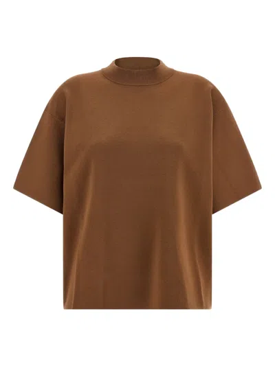 Max Mara Studio Top Woman Hazel In Brown