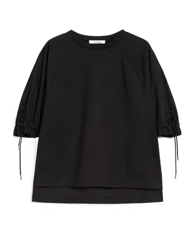 Max Mara Crew Neck T-shirt In Black