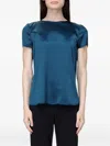 Max Mara Crew Neck T-shirt In Blue