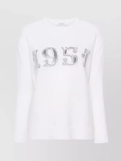 MAX MARA CREW NECK WOOL AND CASHMERE BLEND SWEATER