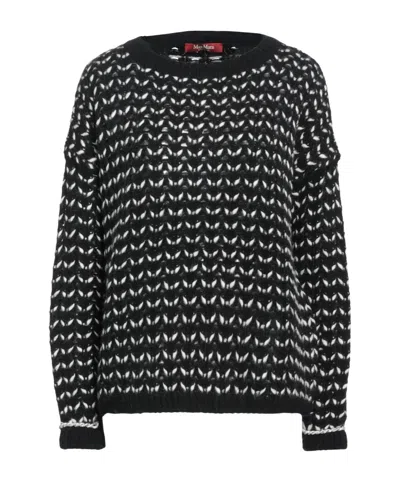 Max Mara Crew-neck Knit Sweater In Black