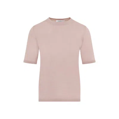 Max Mara Crewneck Knitted Top In Pink