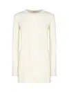 Max Mara Crewneck Long-sleeved Jumper In Panna