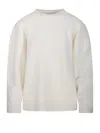 Max Mara Logo Embroidered Crewneck Jumper In White
