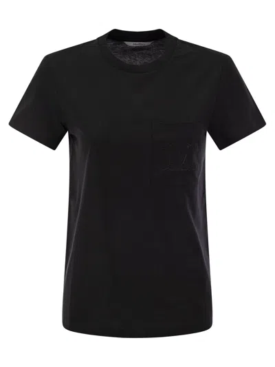 Max Mara Crewneck Short-sleeved T-shirt In Black