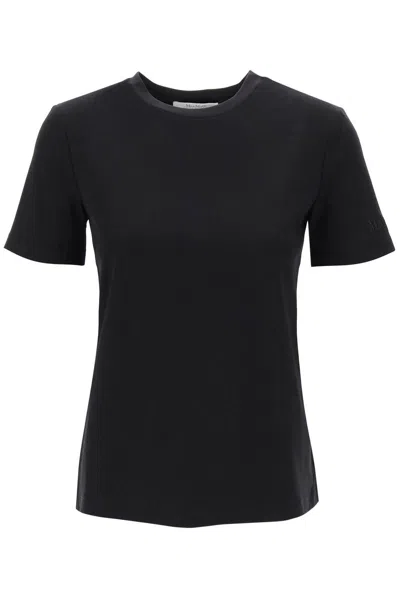 Max Mara Crewneck Short-sleeved T-shirt In Nero (black)