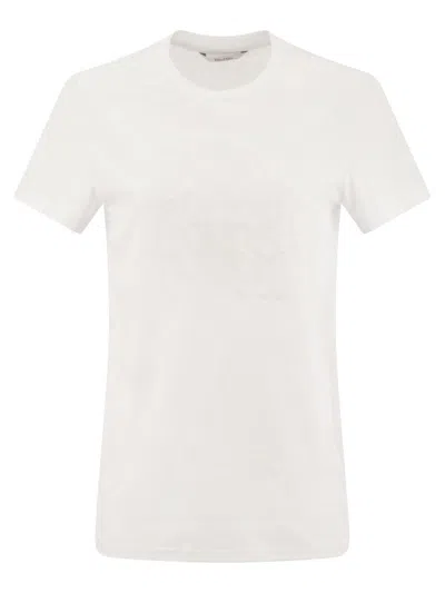 Max Mara Crewneck Short-sleeved T-shirt In White