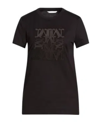 Max Mara Crew-neck Short-sleeve T-shirt In Black