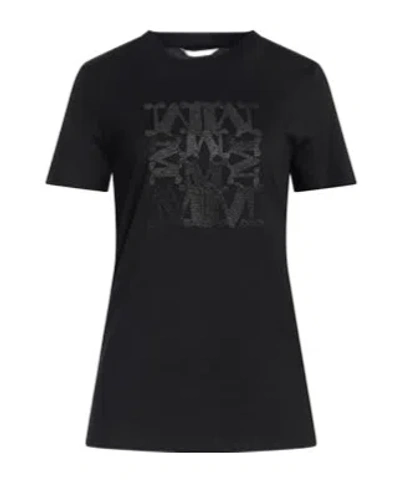 Max Mara Crew-neck Short-sleeve T-shirt In Black