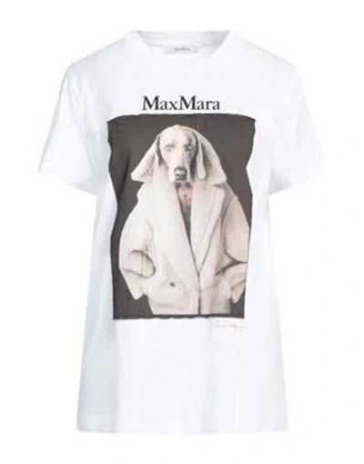 Max Mara Crew-neck Short-sleeve T-shirt In White
