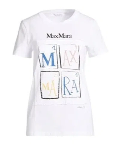Max Mara Crew-neck Short-sleeve T-shirt In White