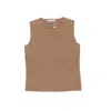 Max Mara Crewneck Sleeveless Top In Brown