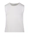 Max Mara Crewneck Sleeveless Top In Weiss