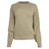 Max Mara Crewneck Sweater In Beige Cotton In Beige