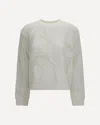 Max Mara Embroidered Cotton Sweater In White
