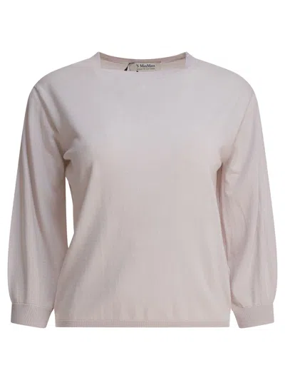 Max Mara 's  Crewneck Three-quarter-sleeved Jumper In Brown