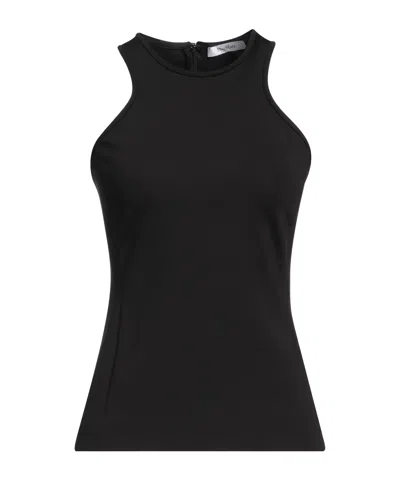 Max Mara Crewneck Tops In Black