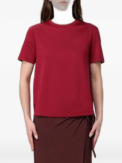 Max Mara Crew-neck T-shirt In Red