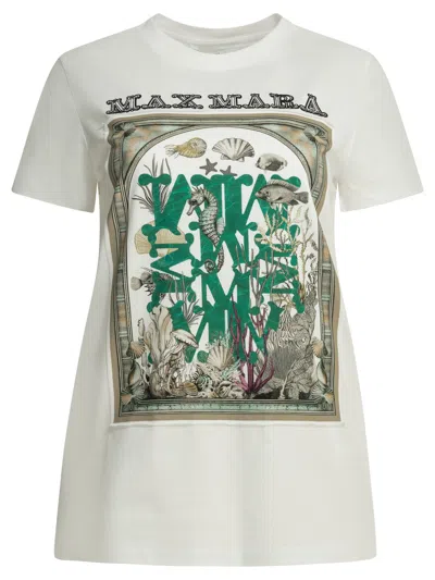 Max Mara Crew-neck T-shirt With Logo T-shirts White