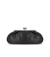 Max Mara Cristin Large Black Clutch In Black