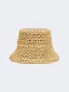 Max Mara Crochet Viscose Hat In Brown