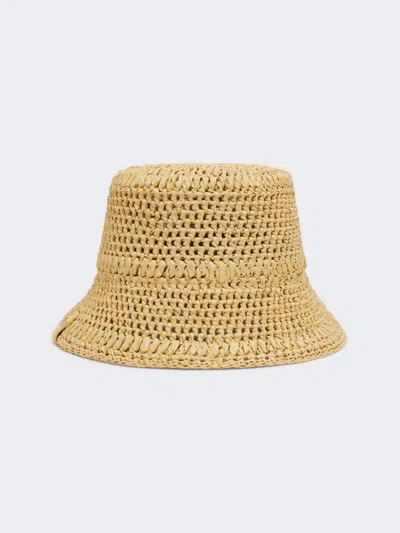 Max Mara Crochet Viscose Hat In Brown