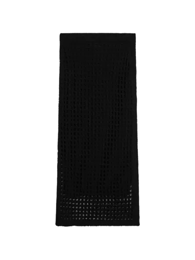 Max Mara Crochet-knit Skirt In Black