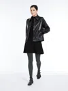 Max Mara Crocodile-print Jersey Jacket In Black