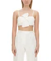 Max Mara Micro-faille Bandeau Top In White