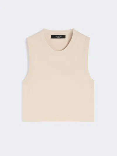 Max Mara Crop Top In Viscose Yarn In Neutral