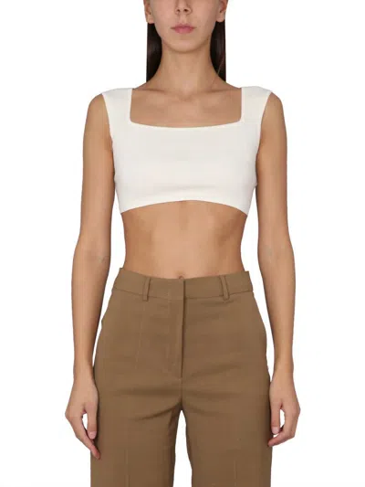 Max Mara Crop Top Lightning In White