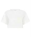 Max Mara Crop-top With Logo In White