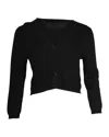 Max Mara Cropped Cardigan In Black Viscose In Black